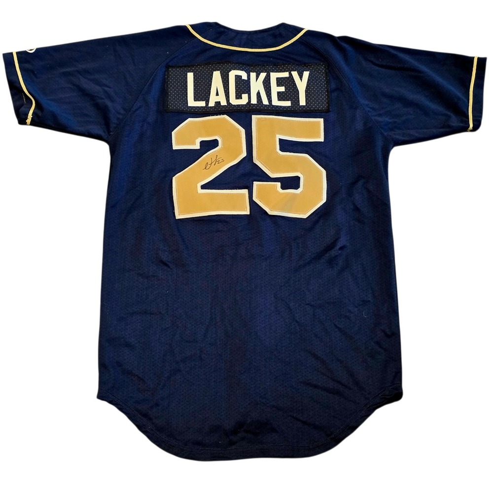 Vahn Lackey Autographed Georgia Tech Baseball Jersey Rawlings Medium MLB 1st Rd